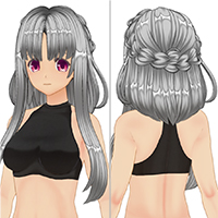 Wide & medium half up hair set