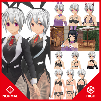 Tuxedo Bunny & Elegant Bunny Doble Bunny Adult Set 