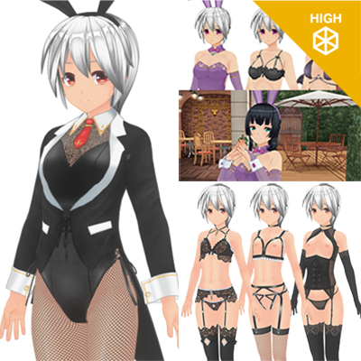 Tuxedo Bunny & Elegant Bunny Doble Bunny Adult Set 