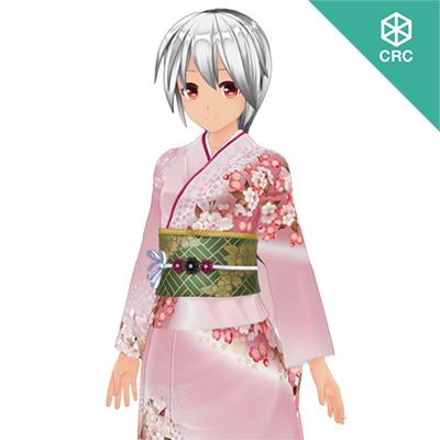New Year's Flower Kimono Set 