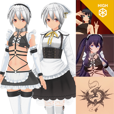 EX Character Upgrade Pack with Masochist & Cunning High-Poly Maid Uniforms